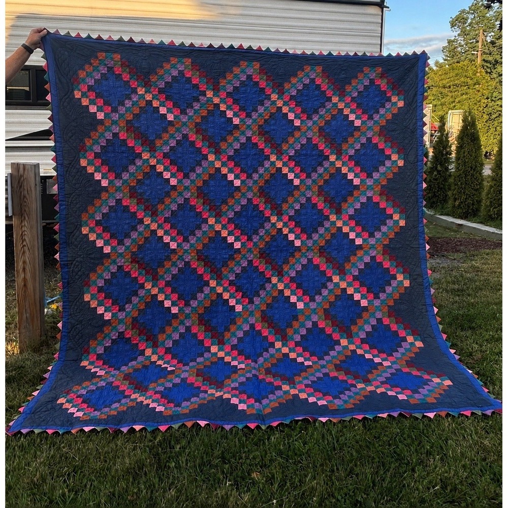 Vintage Arch Quilt Hawthorne New York 90x96 Colorful Cottagecore Cabin Heirloom